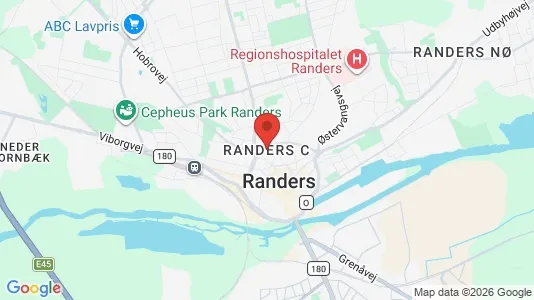 Boligudlejningsejendomme til salg i Randers C - kort over placeringen