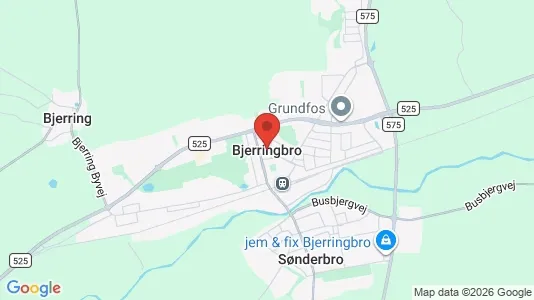 Boligudlejningsejendomme til salg i Bjerringbro - kort over placeringen