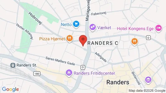 Boligudlejningsejendomme til salg i Randers C - kort over placeringen