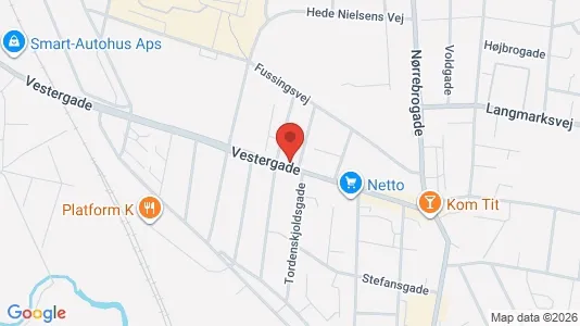 Boligudlejningsejendomme til salg i Horsens - kort over placeringen