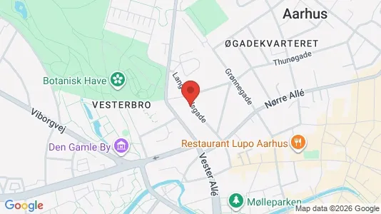 Boligudlejningsejendomme til salg i Århus C - kort over placeringen