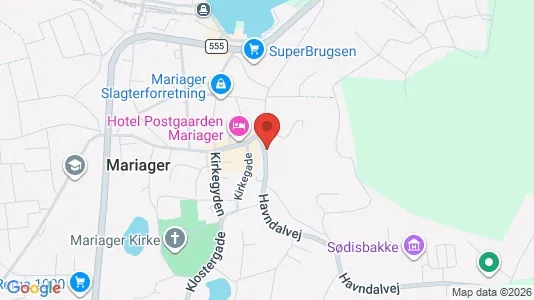 Boligudlejningsejendomme til salg i Mariager - kort over placeringen