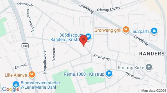 Boligudlejningsejendomme til salg i Randers SØ - kort over placeringen