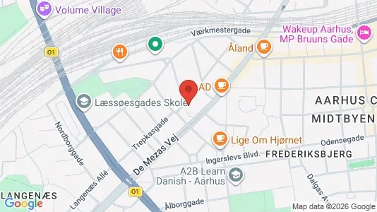 Boligudlejningsejendomme til salg i Århus C - kort over placeringen