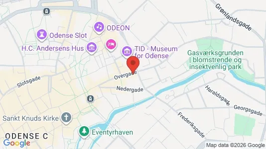 Boligudlejningsejendomme til salg i Odense C - kort over placeringen