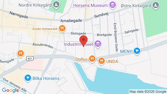 Boligudlejningsejendomme til salg i Horsens - kort over placeringen