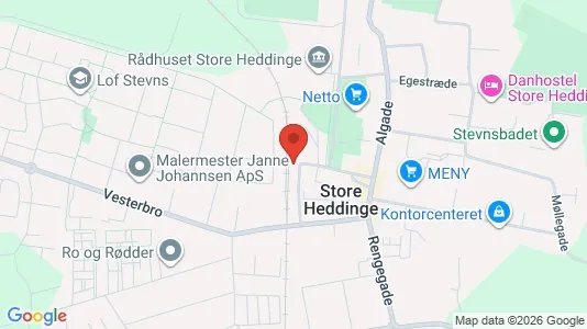 Boligudlejningsejendomme til salg i Store Heddinge - kort over placeringen