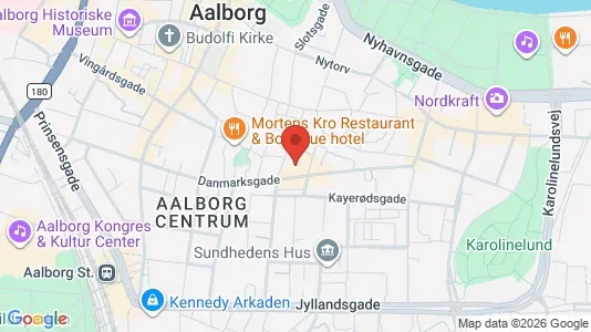 Boligudlejningsejendomme til salg i Aalborg Centrum - kort over placeringen