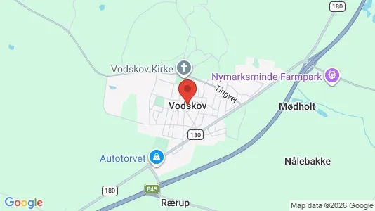 Boligudlejningsejendomme til salg i Vodskov - kort over placeringen