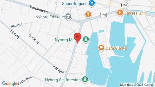 Boligudlejningsejendomme til salg i Nyborg - kort over placeringen