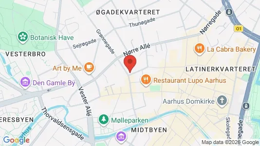 Boligudlejningsejendomme til salg i Århus C - kort over placeringen