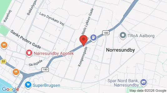 Boligudlejningsejendomme til salg i Nørresundby - kort over placeringen