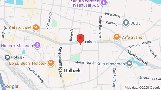 Boligudlejningsejendomme til salg i Holbæk - kort over placeringen