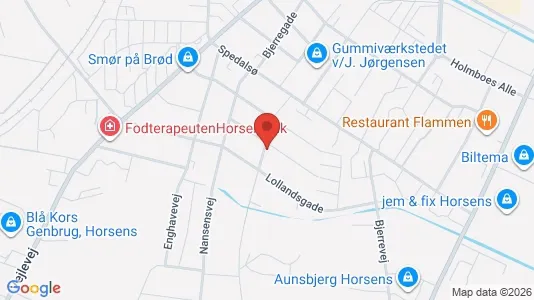 Boligudlejningsejendomme til salg i Horsens - kort over placeringen