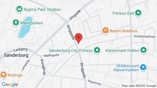 Boligudlejningsejendomme til salg i Sønderborg - kort over placeringen