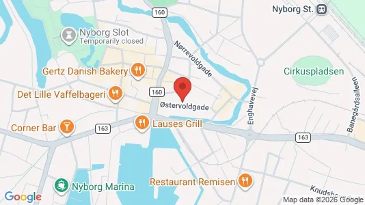 Boligudlejningsejendomme til salg i Nyborg - kort over placeringen