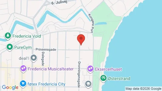 Boligudlejningsejendomme til salg i Fredericia - kort over placeringen