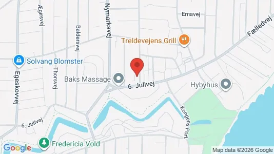 Boligudlejningsejendomme til salg i Fredericia - kort over placeringen