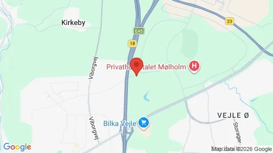 Boligudlejningsejendomme til salg i Vejle Centrum - kort over placeringen
