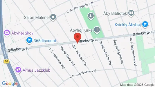 Boligudlejningsejendomme til salg i Åbyhøj - kort over placeringen