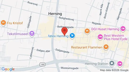 Boligudlejningsejendomme til salg i Herning - kort over placeringen