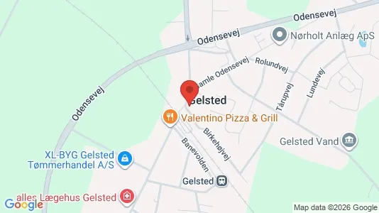 Boligudlejningsejendomme til salg i Gelsted - kort over placeringen